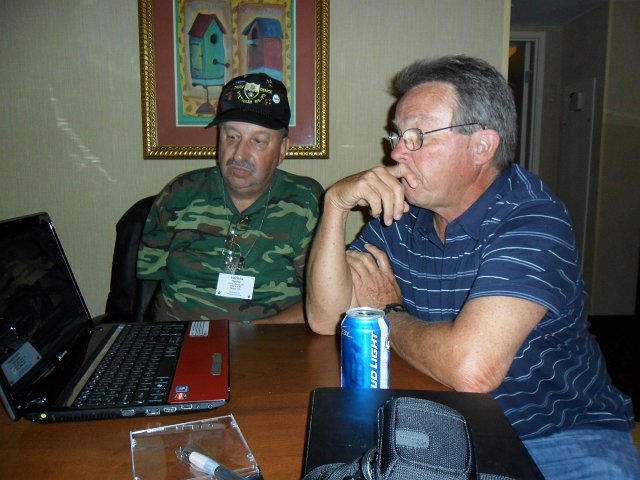 Harless Belcher and Jim Lally  Deep In thought, together again after 42 years.